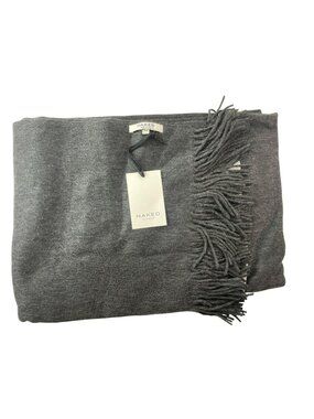 Naked Cashmere Fletcher Gray Fringe Scarf 100% Cashmere OS MSRP$425 NWT